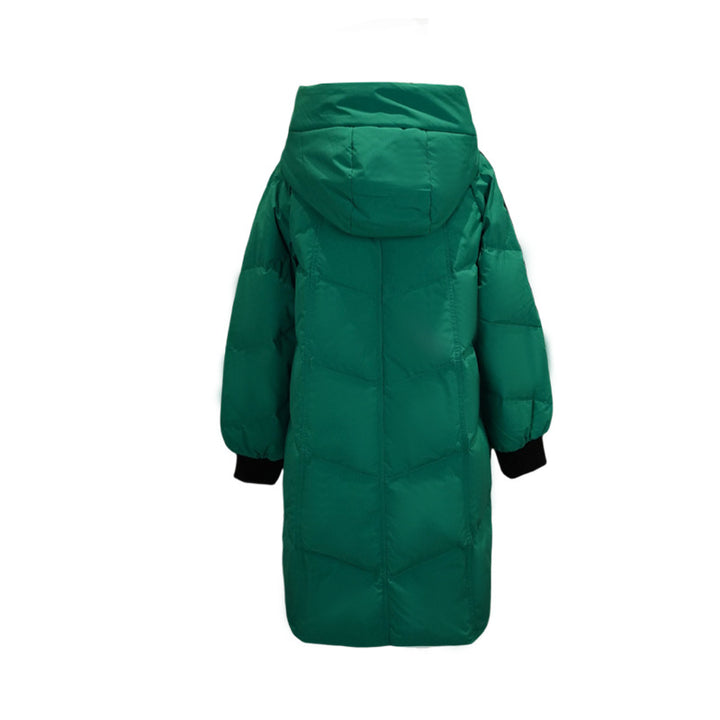 Hooded Long Casual Slim-fit Duck Down Thickened High-end Warm Coat