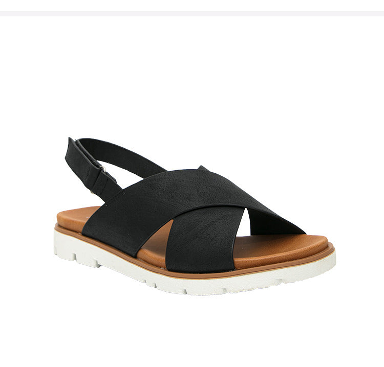 Lässige retro gewebte komfortable sandalen