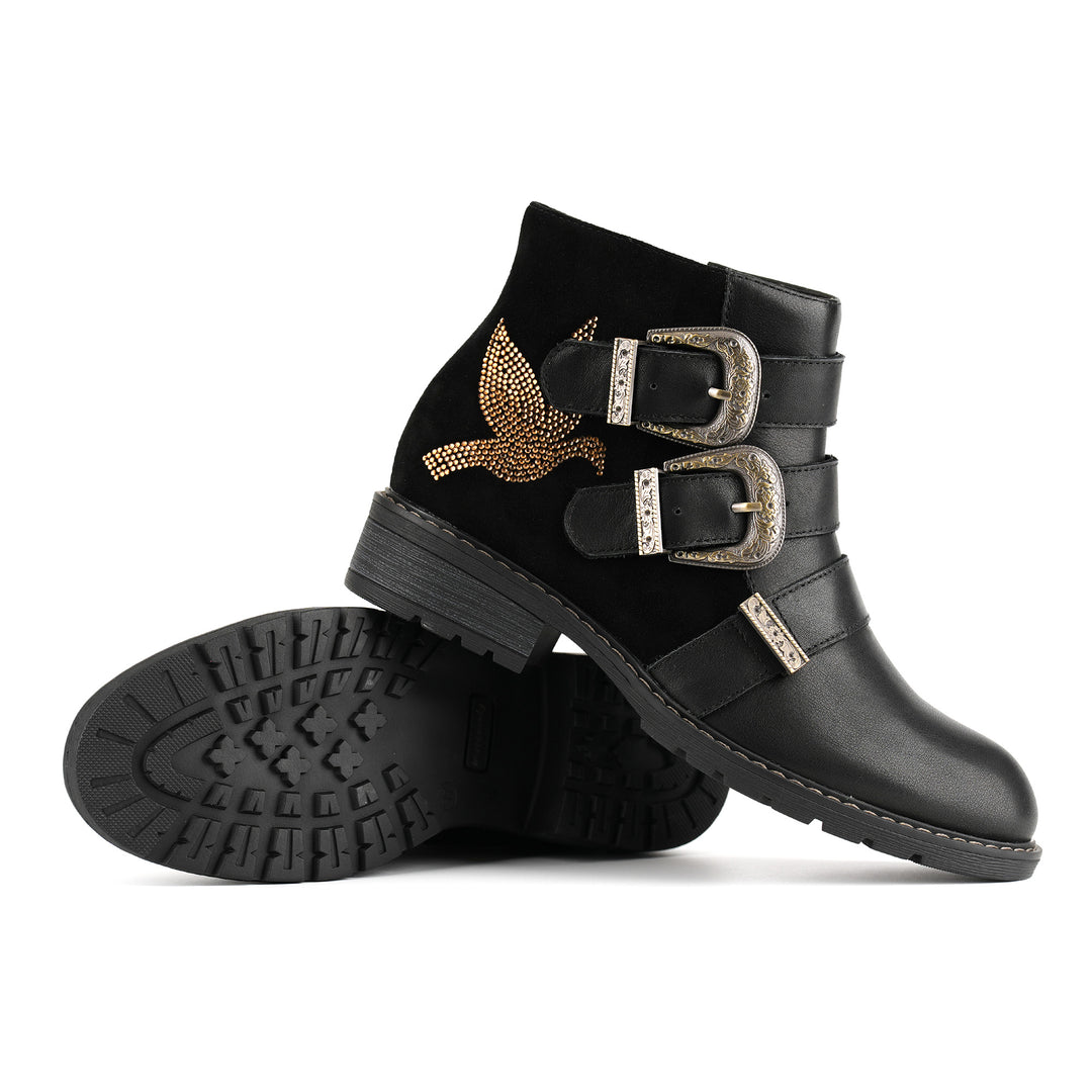 Botins chiques com fivela Golden Bird