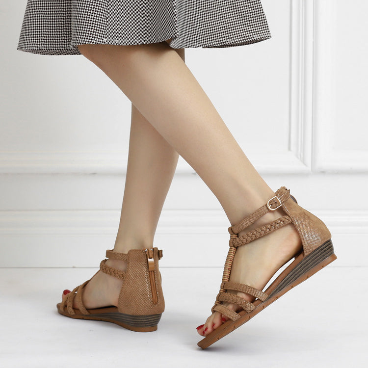 Stylish Bohemian Beach Wedge Sandals