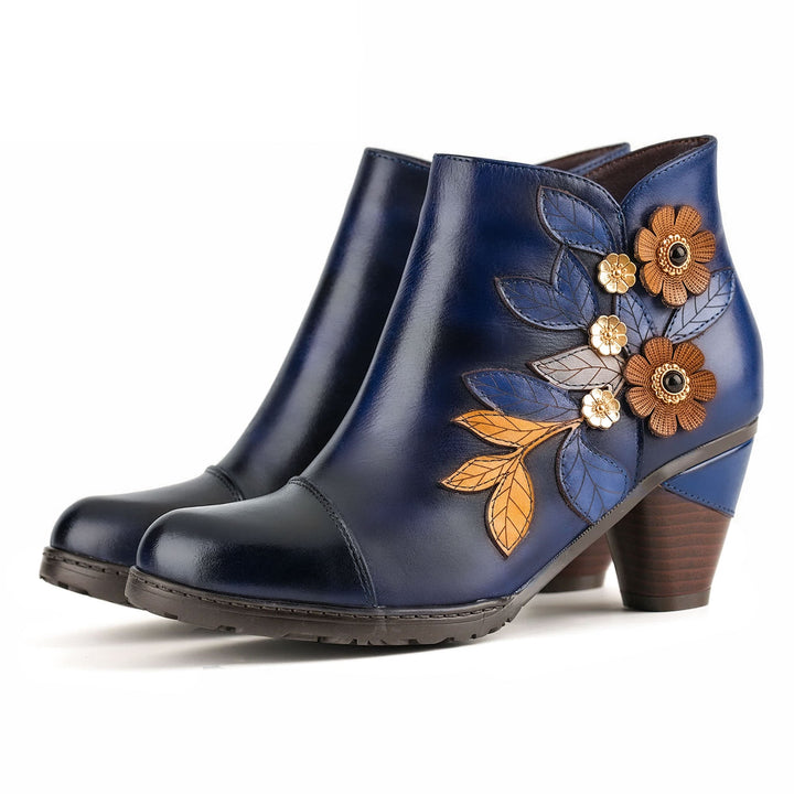 Retro Boho Floral Charm Botkle Boots