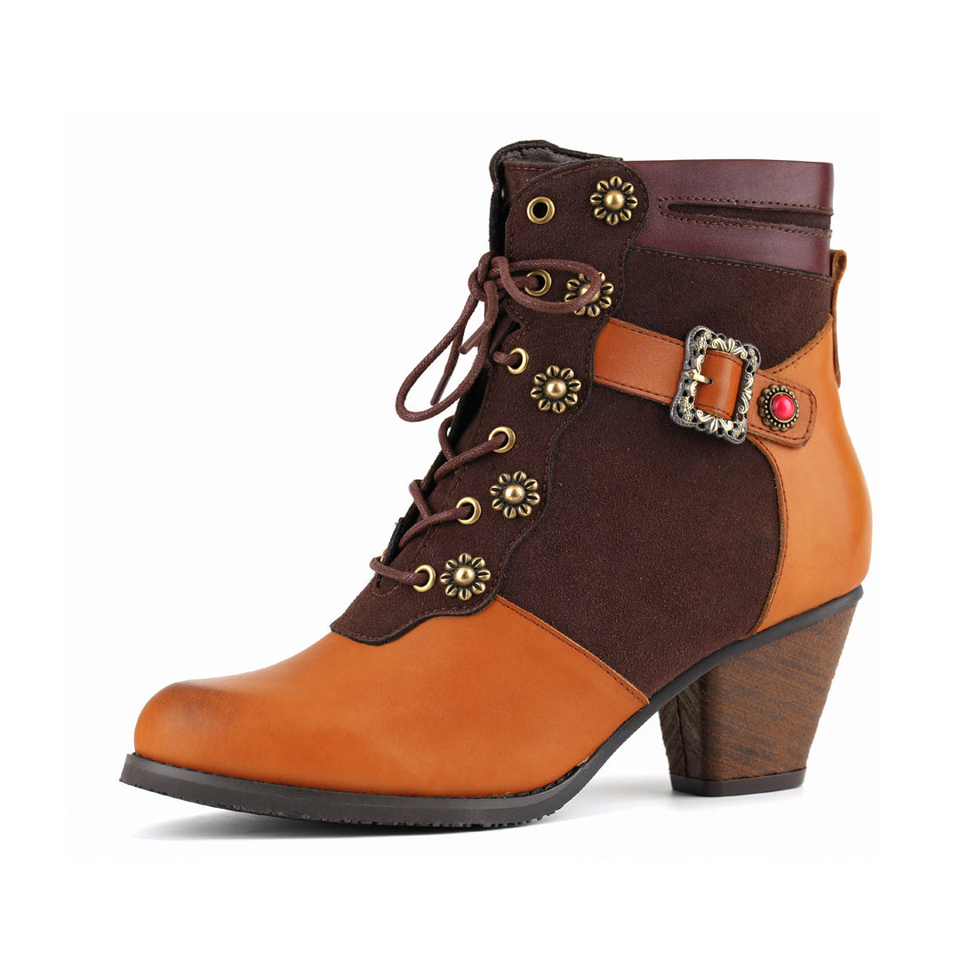 Floral Scallop Vintage Boots