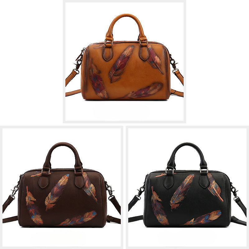 Borsa di moda casual vera in pelle.