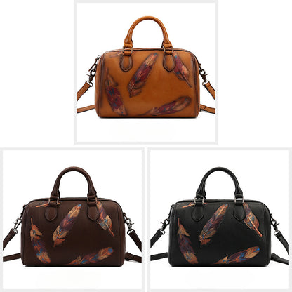 Borsa di moda casual vera in pelle.