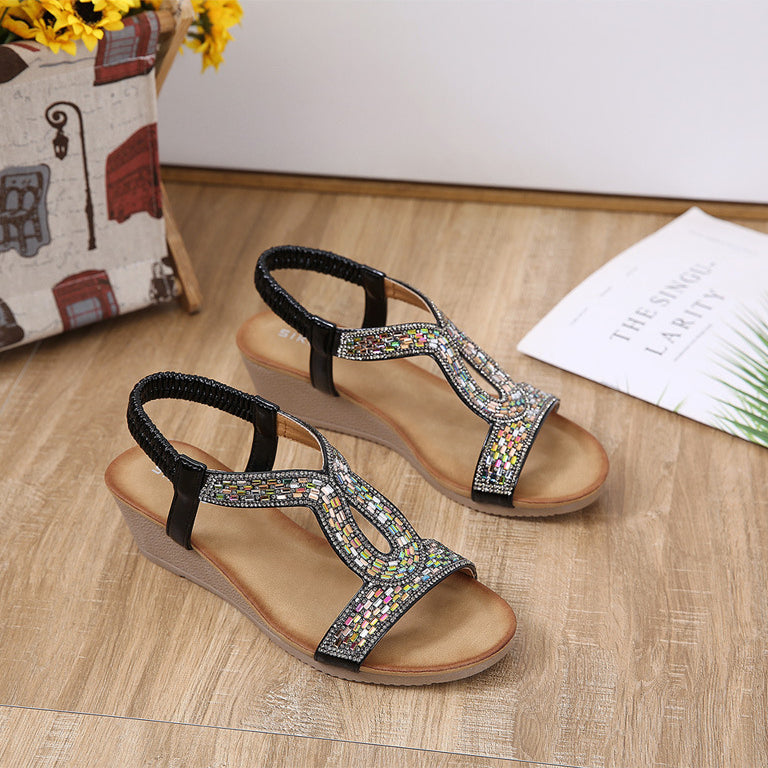 Fashionable Wedge Heel Slip-resistant Commuter Sandals