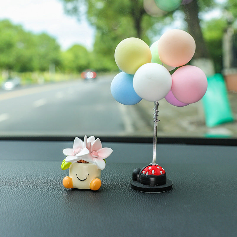 Cute Flower Pot Elf Car Ornament