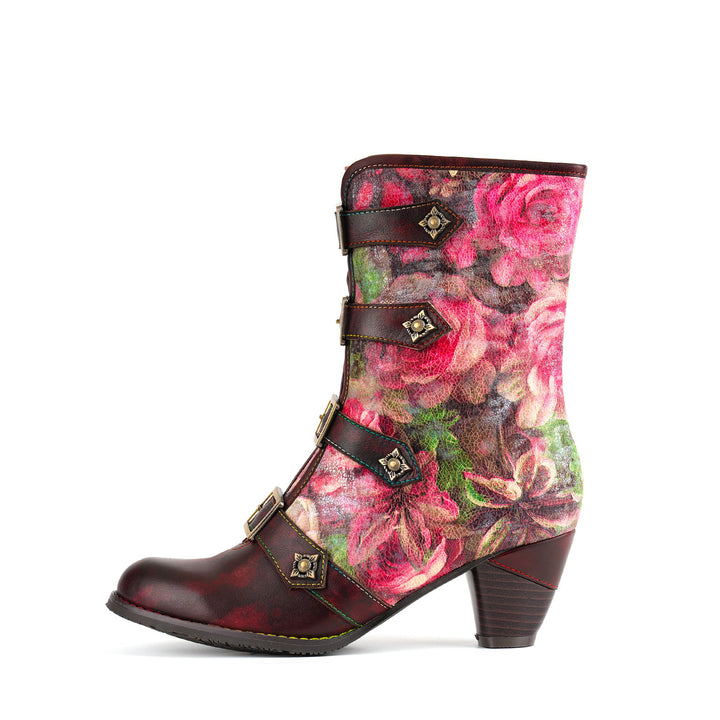 Botas de fivela do jardim de rosas (pré-encomenda)