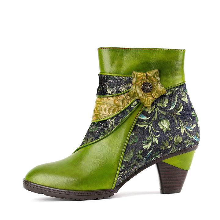 Handmade Nature Bloom Ankle Boots