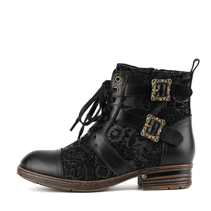 Botines planos con cordones florales Grace de Timeless