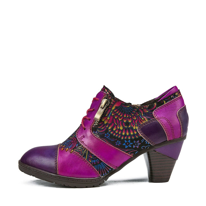 Bombas de retalhos de couro feitas à mão retro