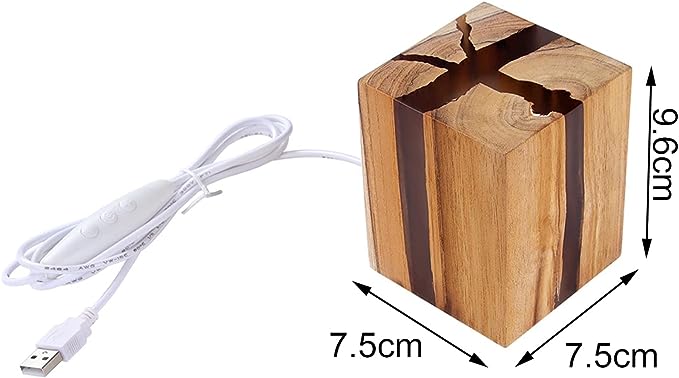 Creative Atmosphere Cracked Solid Wood Night Light