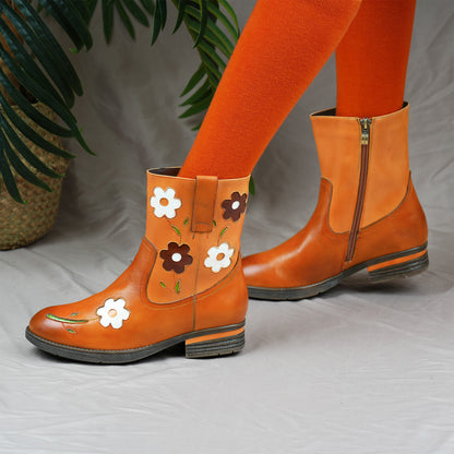 Sunny Daisy Ankle Boots
