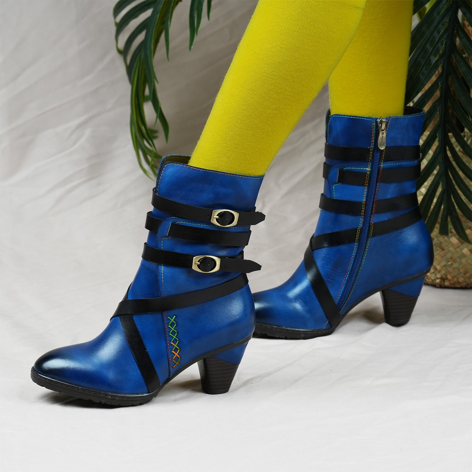 Vintage Midnight Stride Strap Boots