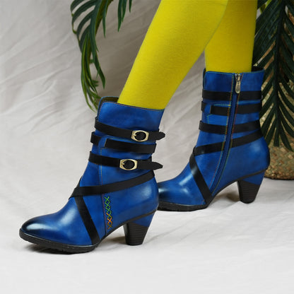 Vintage Midnight Stride Strap Boots