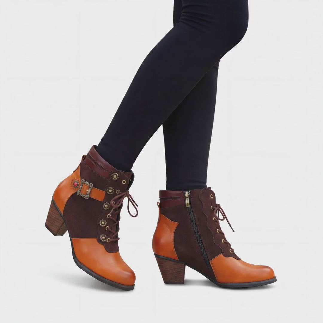 Floral Scallop Vintage Boots