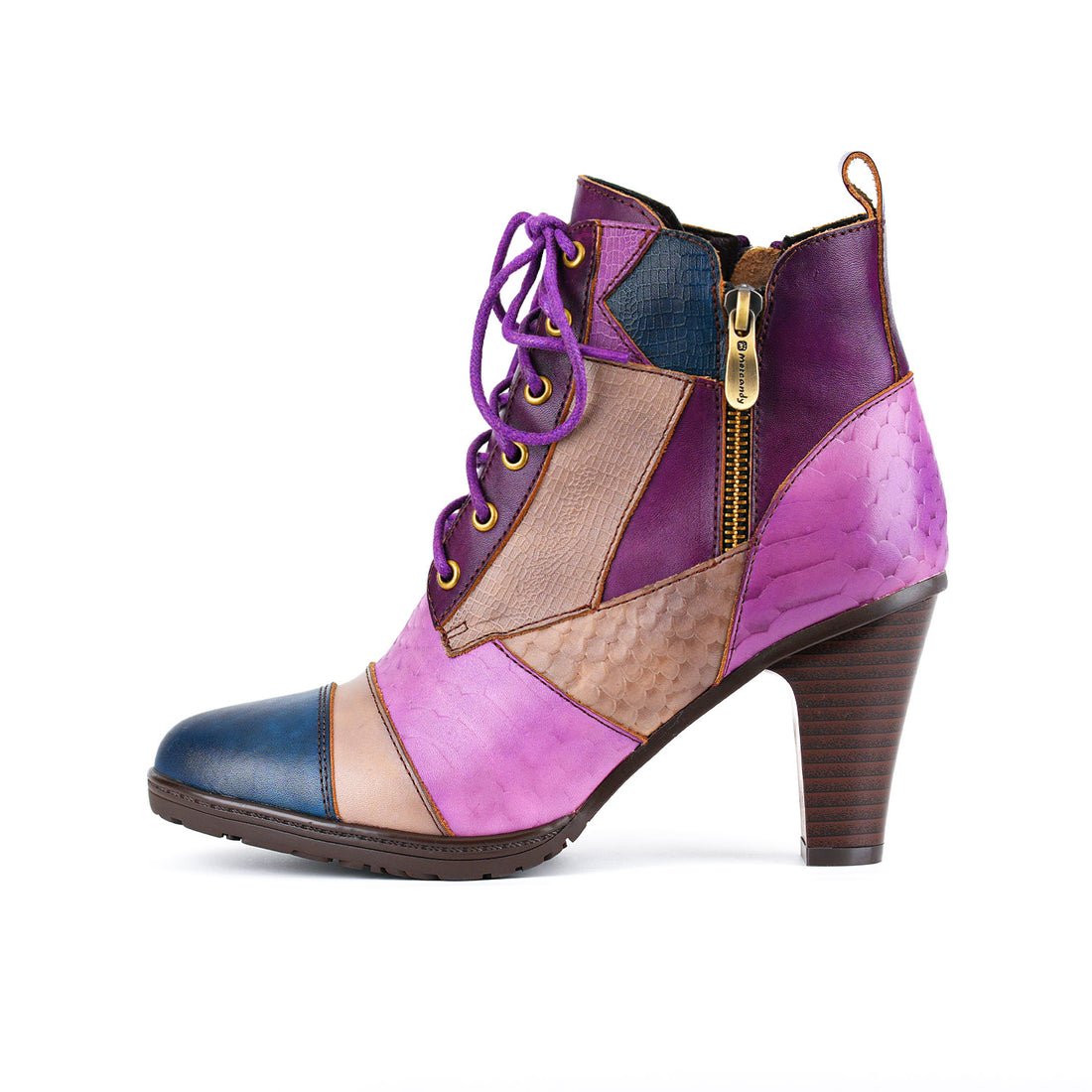 Bottes de cheville patchwork de mosaïque urbaine (précommande)