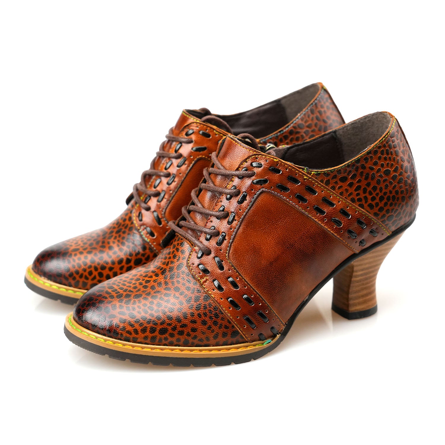 Handmade Vintage Elegance Leather Pumps â superladystar