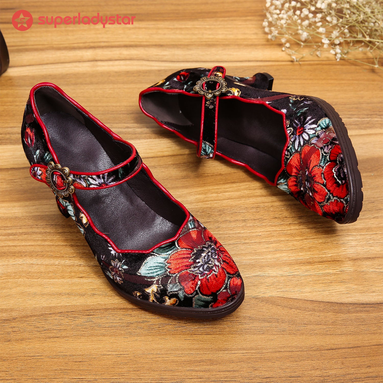 Embroidered pumps clearance