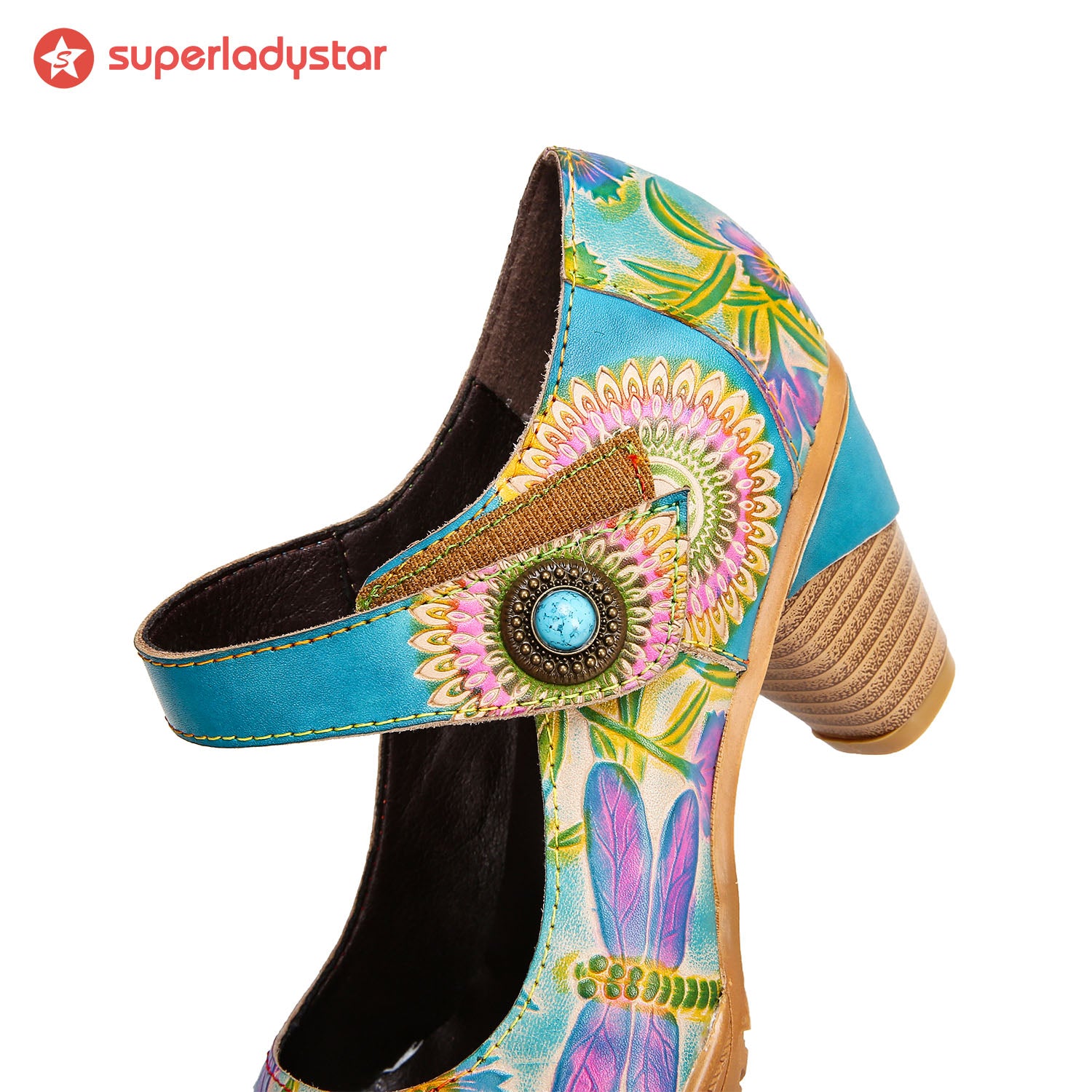 Vintage Hand-Painted Artistic Refreshing High Heels