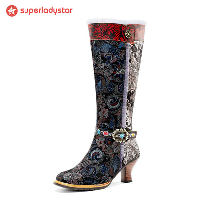 Echte Leder exquisite Textur bequeme Stiefel