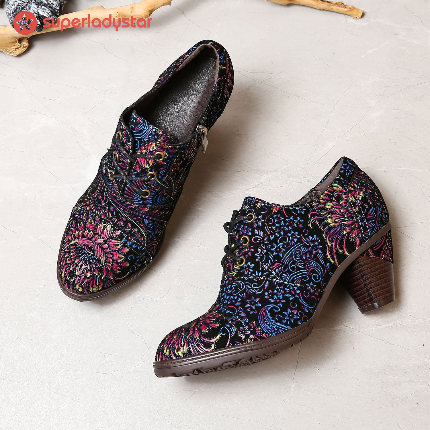 Retro Handmade Leather Exquisite Pumps