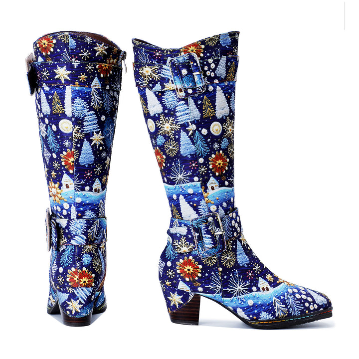 Christmas Artisan Crafted Enchant Leather Boots