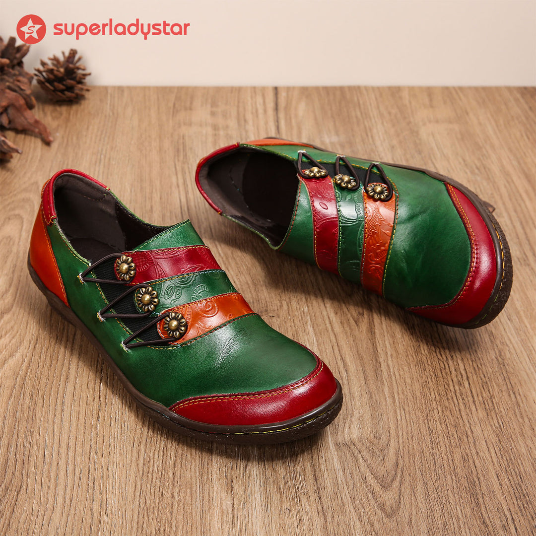 Vintage Genuine Leather Comfy Flat Shoes