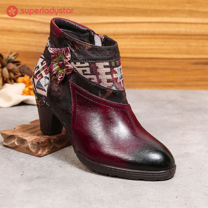 Handmade Leather Stitched Ankle Boots
