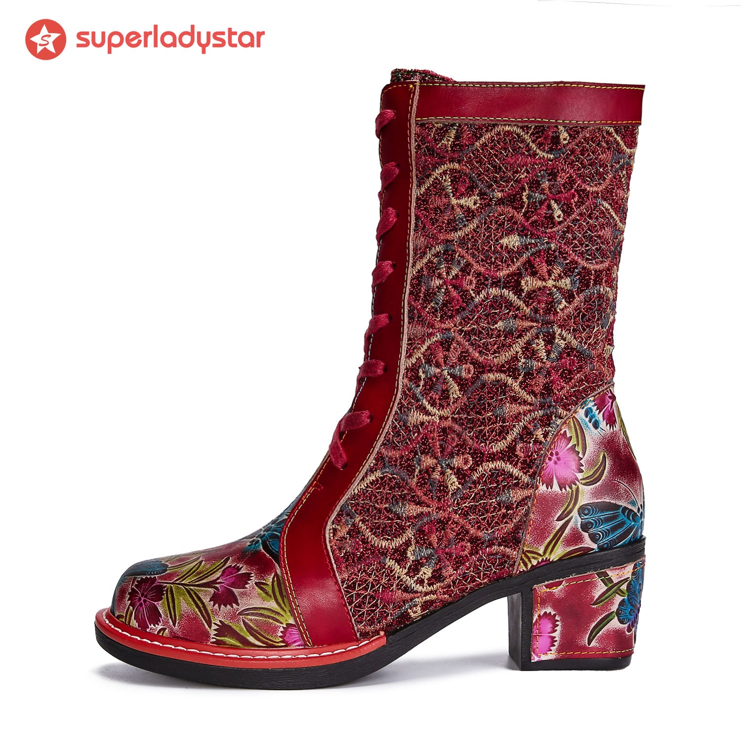 Handmade Leather Embroidered Comfy Boots