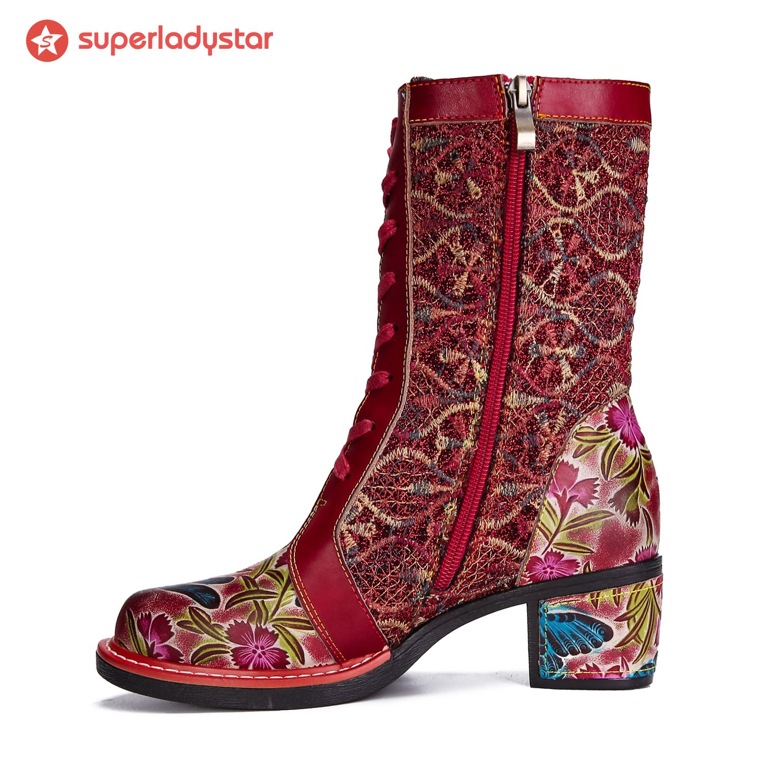 Handmade Leather Embroidered Comfy Boots