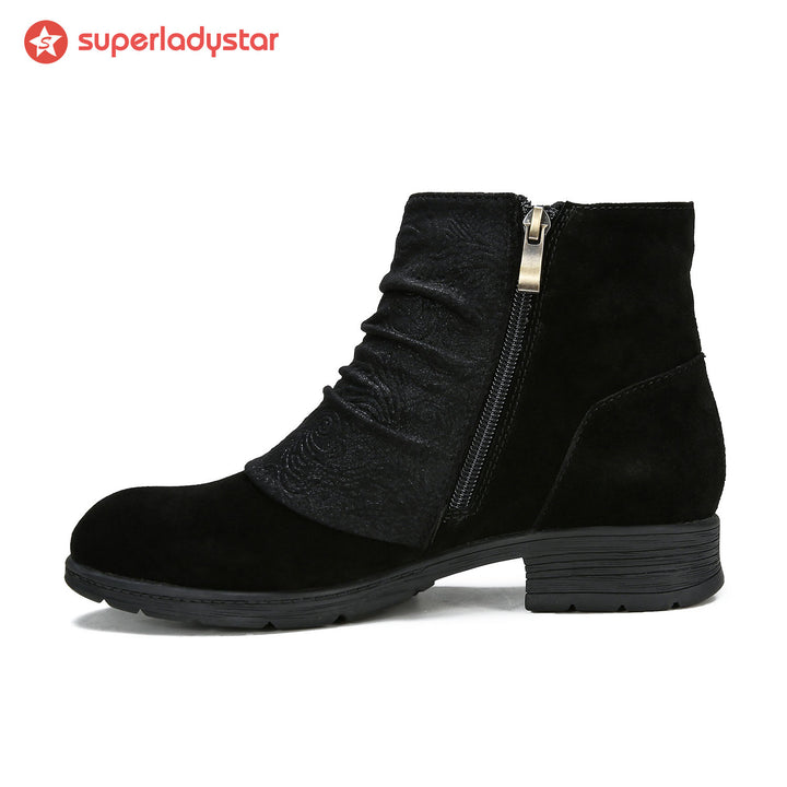 Handmade Retro Pure Color Ankle Boots