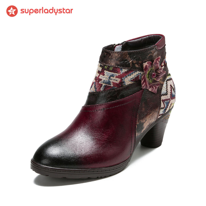 Handmade Leather Stitched Ankle Boots