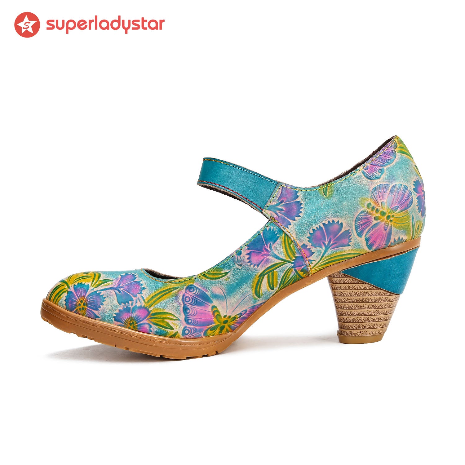 Vintage Hand-Painted Artistic Refreshing High Heels