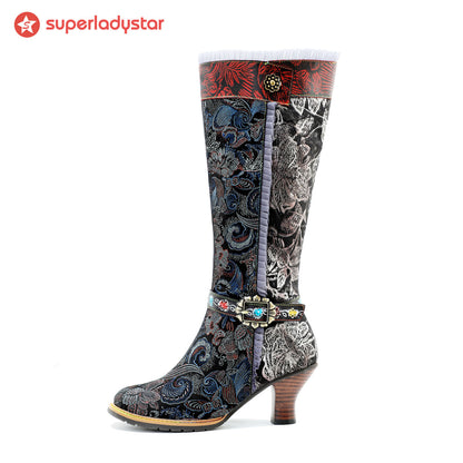 Echte Leder exquisite Textur bequeme Stiefel