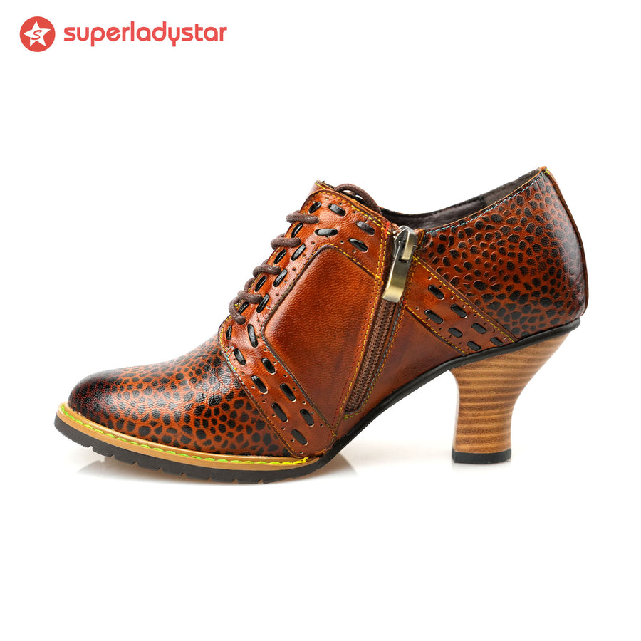 genuine leather pumps