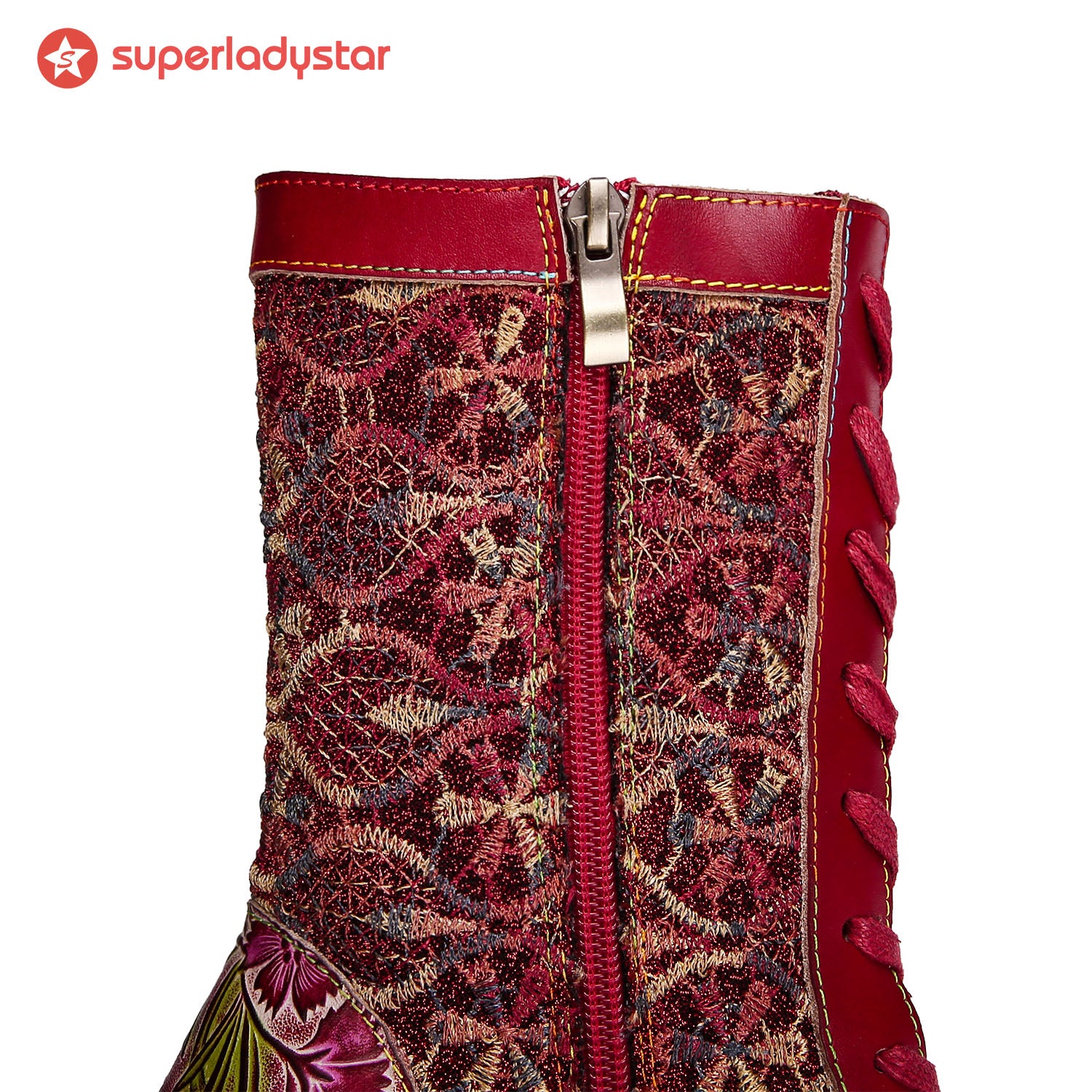 Handmade Leather Embroidered Comfy Boots