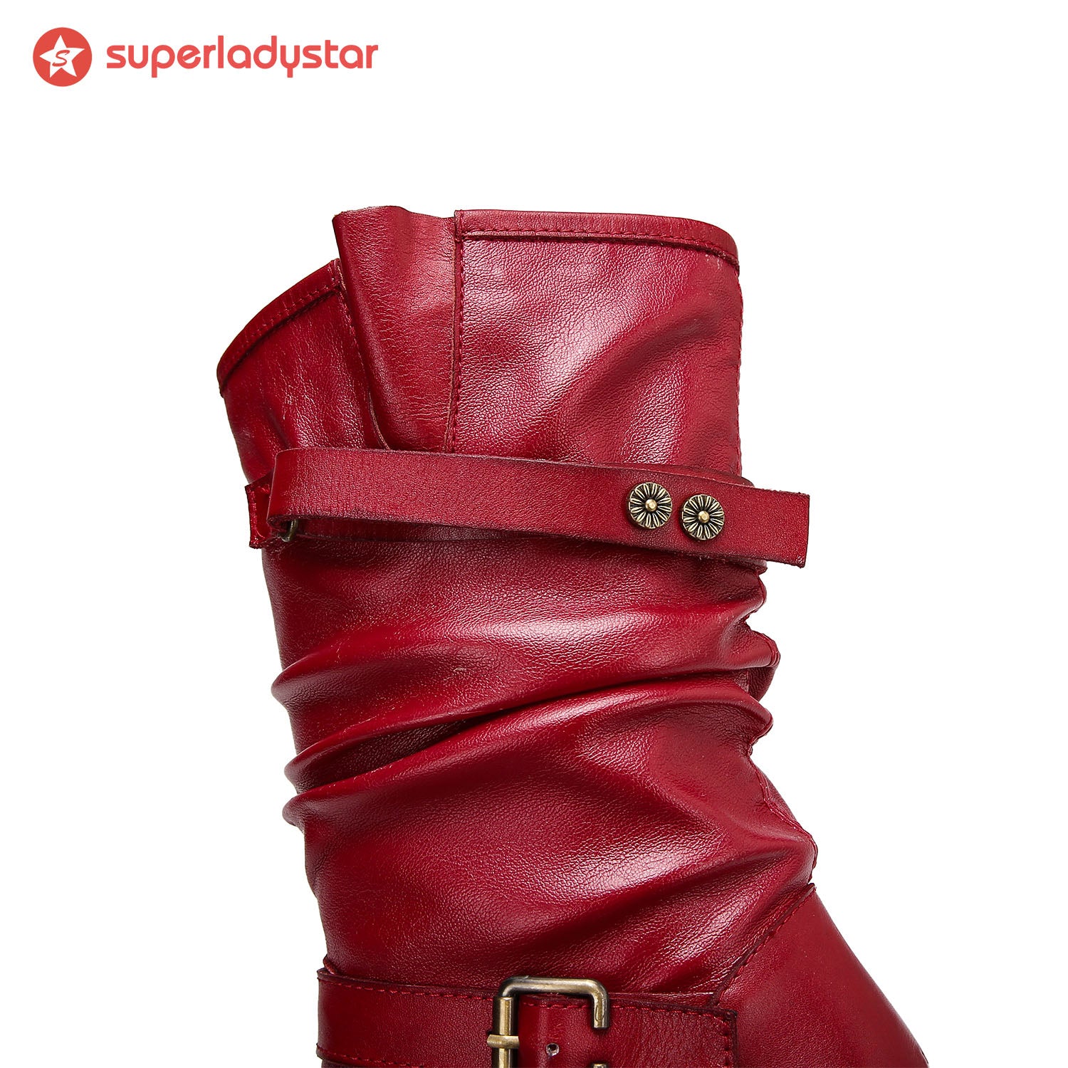 Retro Handmade Creased Leather Boots