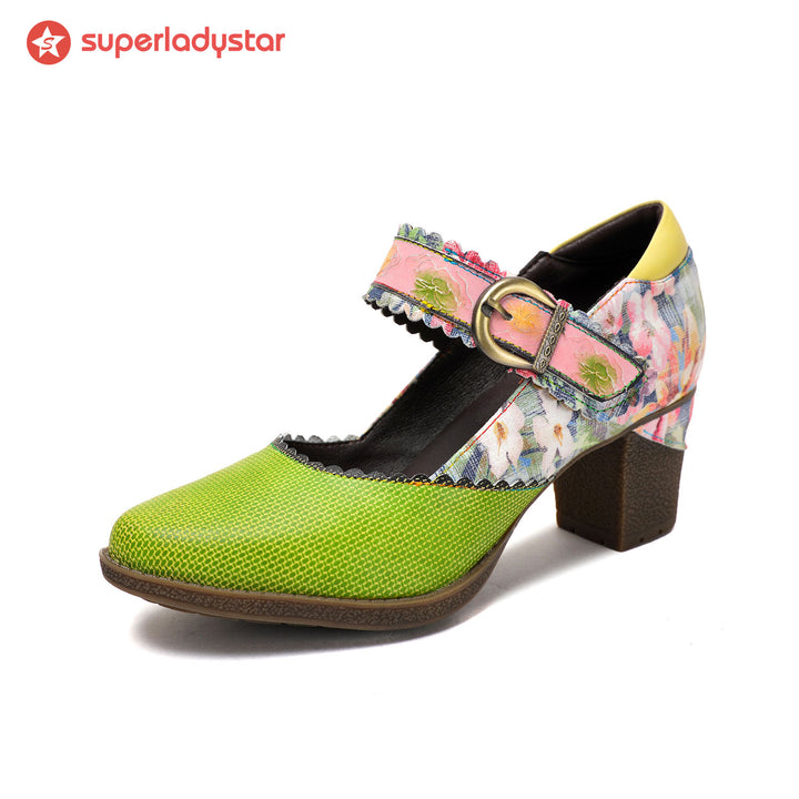 Vintage Handmade SpringBloom Cute Pumps