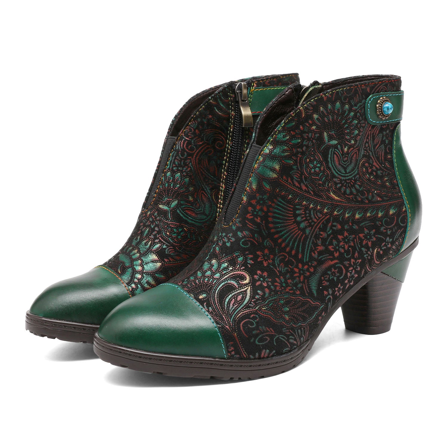 Hand-painted Soft Comfy Ankle Boots