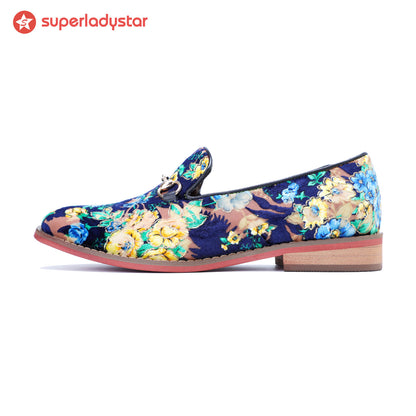 Blue Multicolor Comfortable Casual Flats