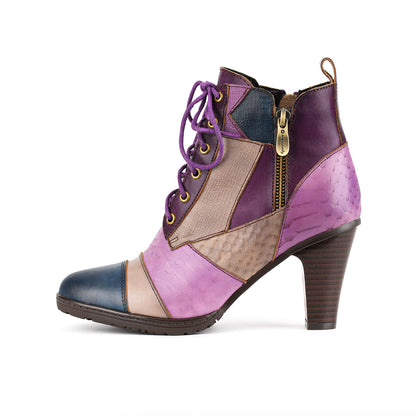 Urban Mosaic Patchwork Ankle Boots