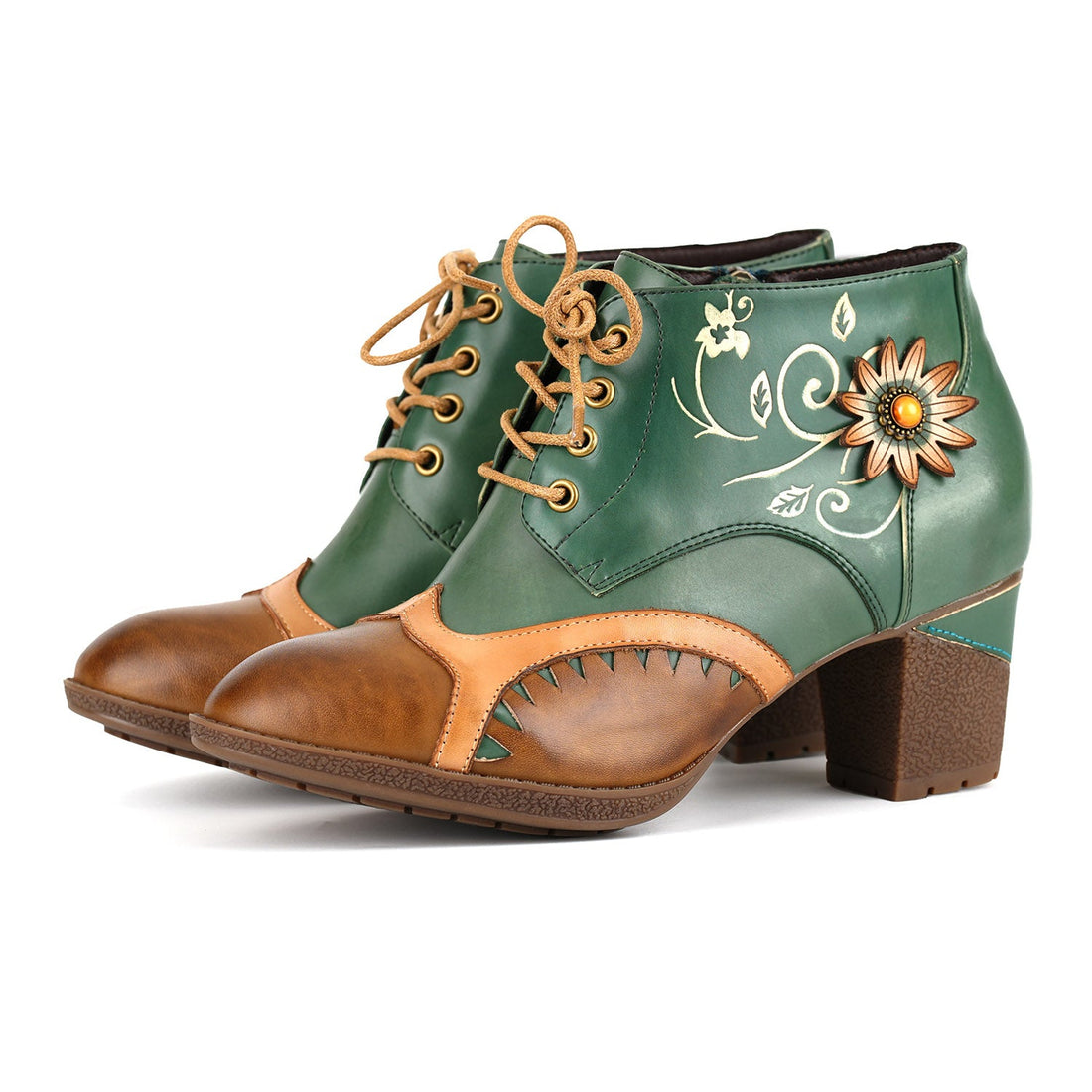 Elegante Vintage-geprägte Schnürschuhe (Vorbestellung)