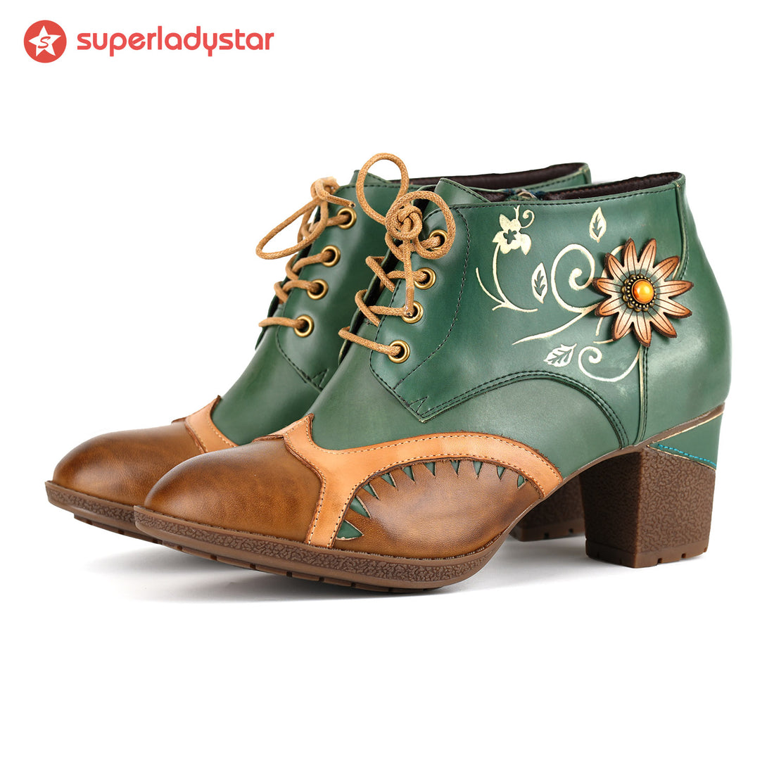 Elegante Vintage-geprägte Schnürschuhe (Vorbestellung)
