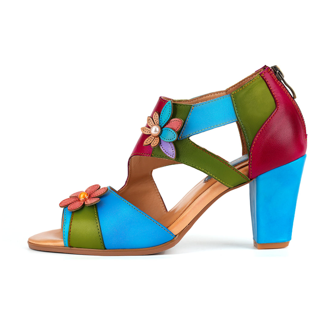 Lebendiger Sommer Regenbogenblüte Sandalen (Vorbestellung)