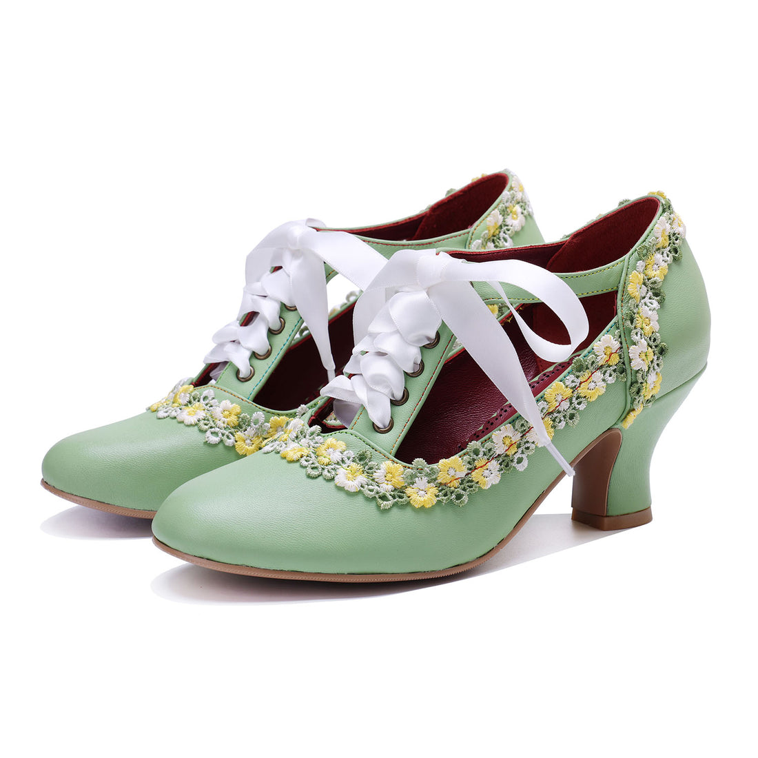 Bombas vintage floral de Spring Daisy