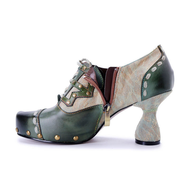 Vintage Forest Grace Lace-Up Pumps