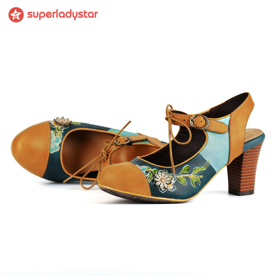 Verdant Bloom Natural Elegance Sandals