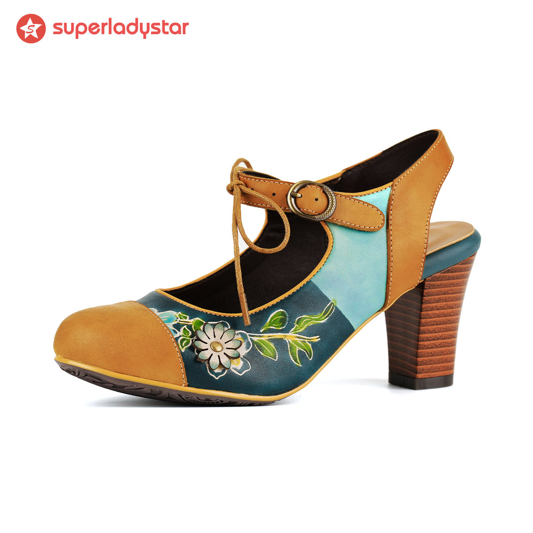 Verdant Bloom Natural Elegance Sandals