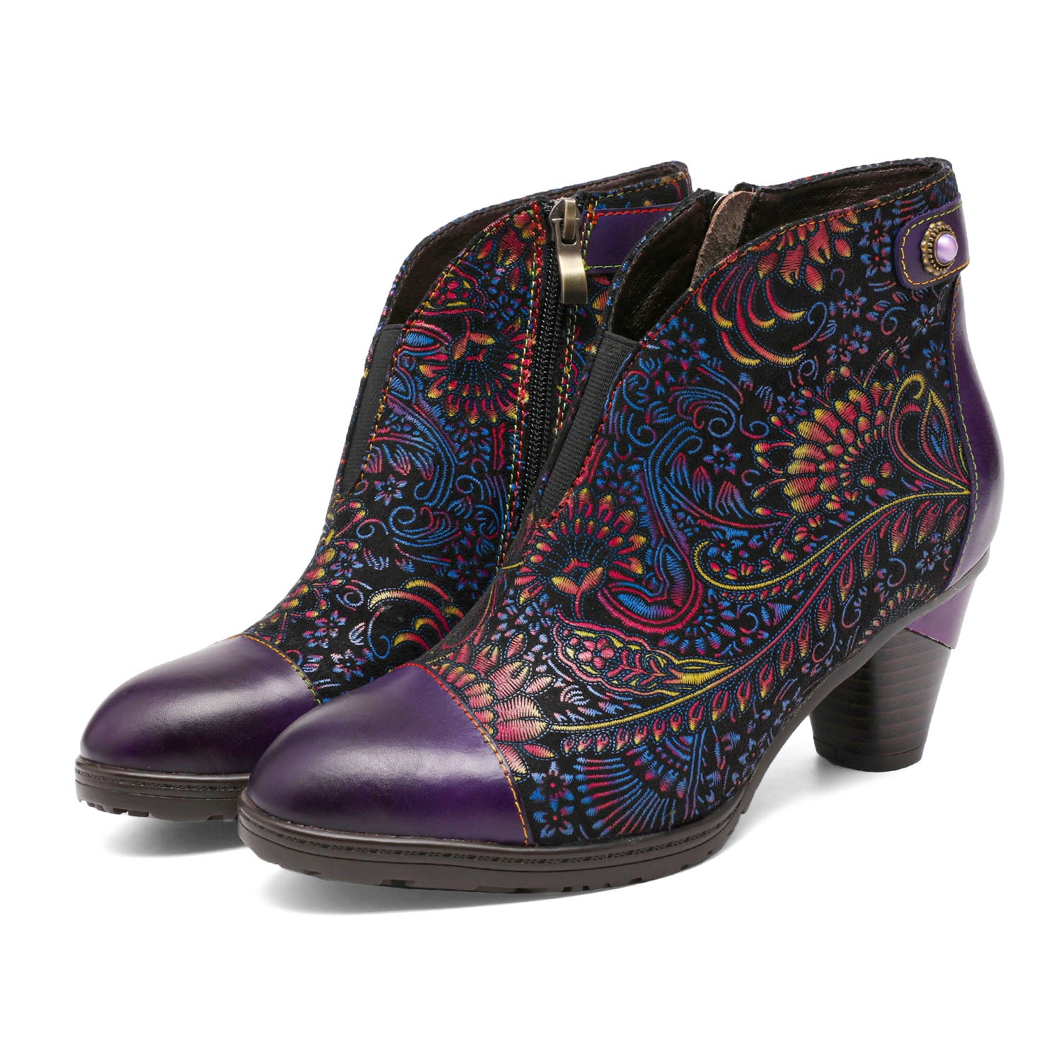 Hand-painted Soft Comfy Ankle Boots