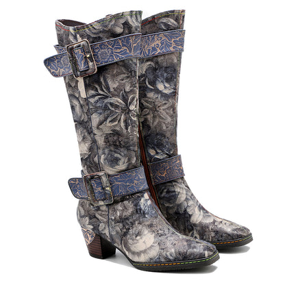 Vintage Printed Hand-made Boots